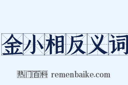 金小相反义词是什么意思的图片